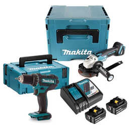 Combopack 2 outils perceuse DDF482 et meuleuse DGA504 18V LXT (2x3,0 Ah) - MAKITA DLXSHOW01