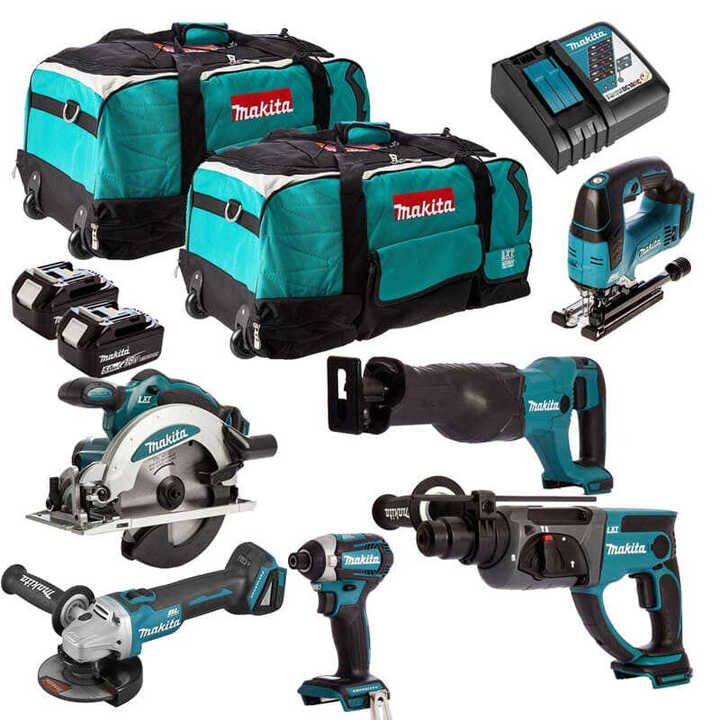Pack de 6 outils (2x5.0 Ah) dans 2 sacs à roulettes - MAKITA DLXCBO027