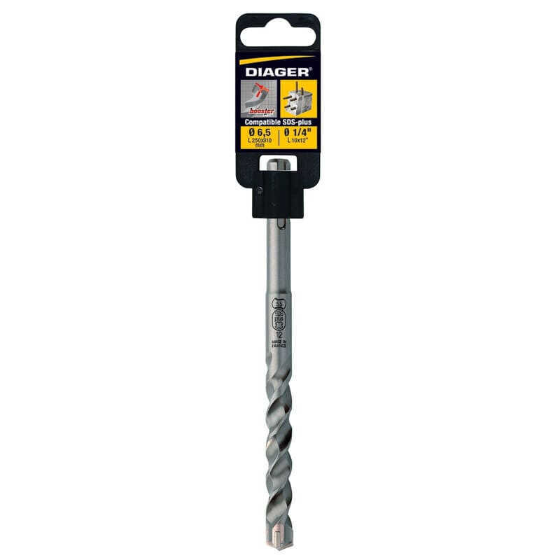 Foret Béton SDS Plus 200 Mm - Pointe Carbure Tungstène, Diamètre 19 Mm - Pour Perceuse à Percussion, Perçage Efficace
