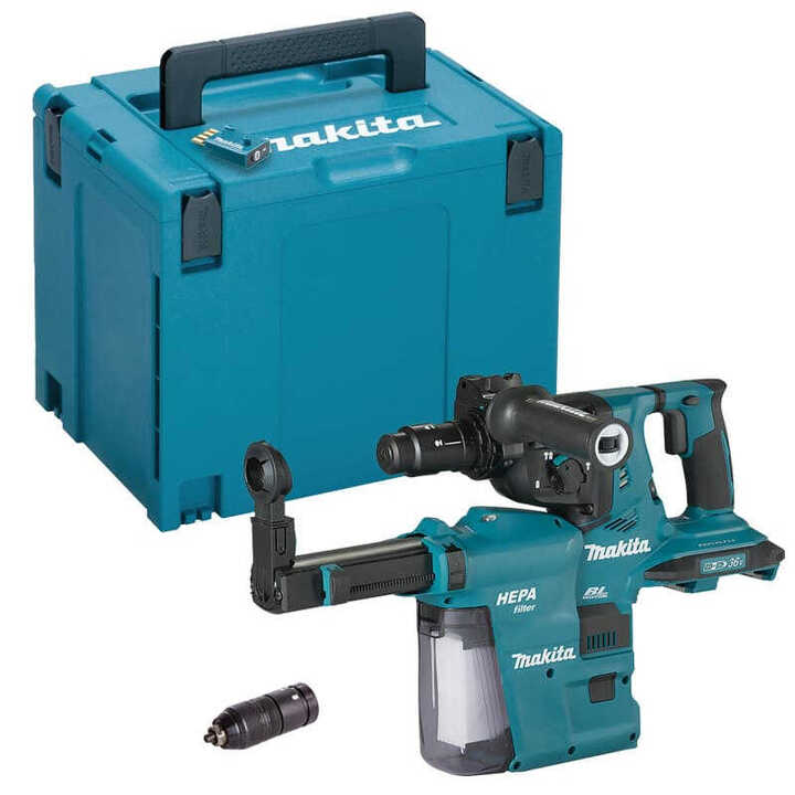Perfo-burineur SDS-Plus 18V BL (Solo) avec module bluetooth et système d'aspiration - MAKITA DHR283ZWJU
