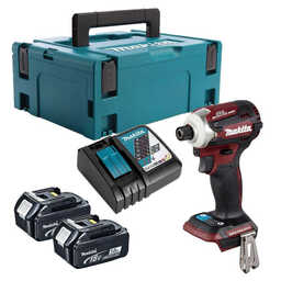 Tournevis à choc rouge 18 V Li-Ion en MAKPAC MAKITA DTD171FJAR