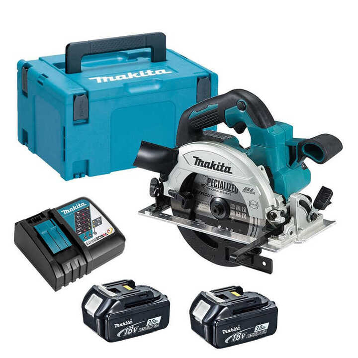 Scie circulaire 18V LXT Ø165 mm (2x3,0 Ah) en MAKPAC - MAKITA DHS660RFJ