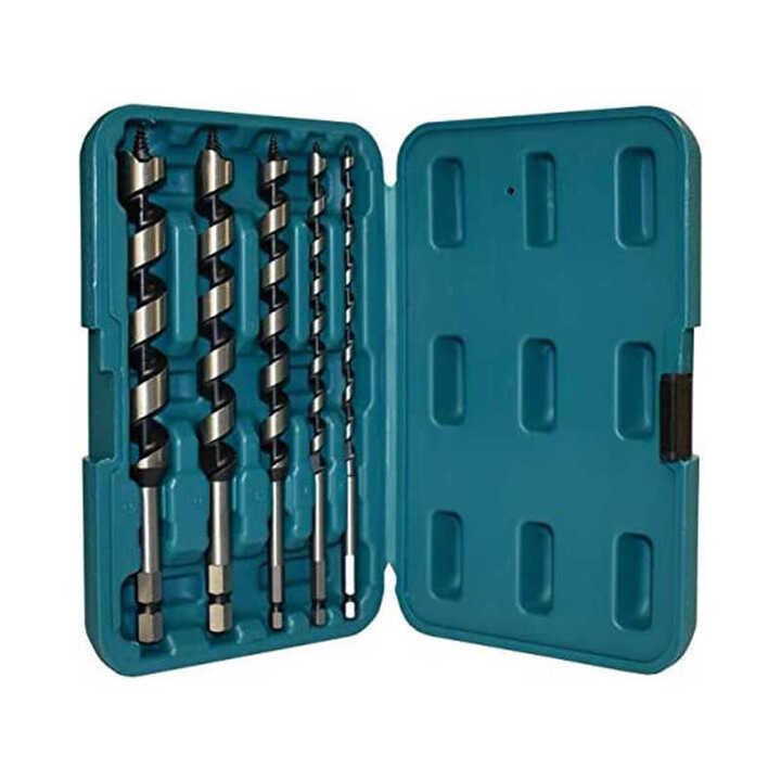 Forets à Bois HSS Extra Longs Jonikuper - Lot De 5 Diamètres (2-5 Mm) - Longueur 200 Mm - Pour Perçage Profond