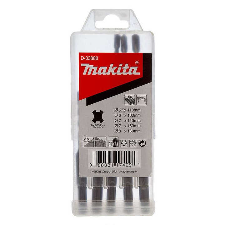 Set de 5 forets SDS-Plus (5 pcs) MAKITA D-03888