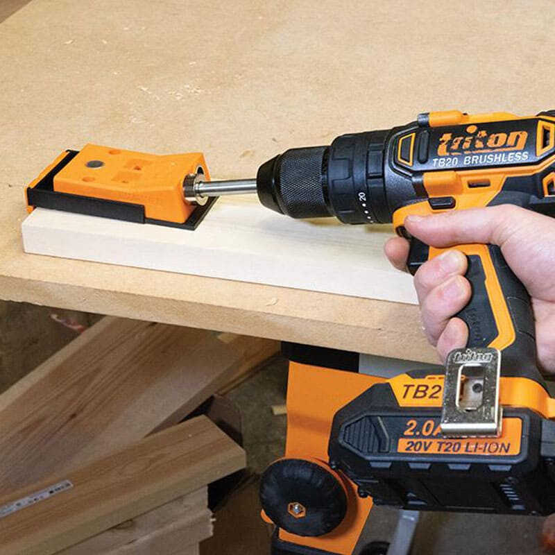 Kit Guide Perçage Oblique QWORK 15° - Forêts Étages HSS - Menuiserie Charpente Bois