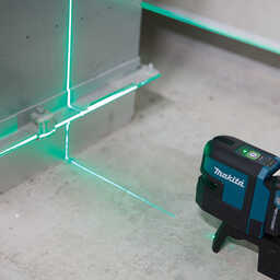 Laser croix 12V CXT à lignes vertes  35 m (machine seule) dans sac de rangement - MAKITA SK106GDZ