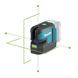 Laser croix 12V CXT à lignes vertes  35 m (machine seule) dans sac de rangement - MAKITA SK106GDZ