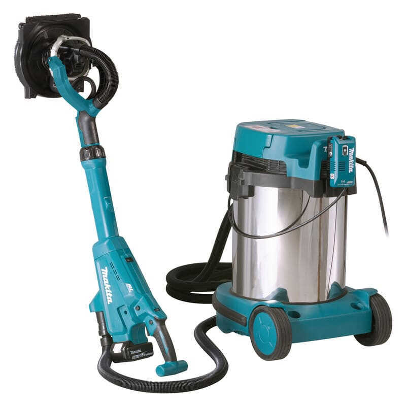 Ponceuse Placo Portative Hancaner 850W – Vitesse Variable 1500-2600 RPM, Lumière LED, Tuyau Aspiration Et 12 Disques