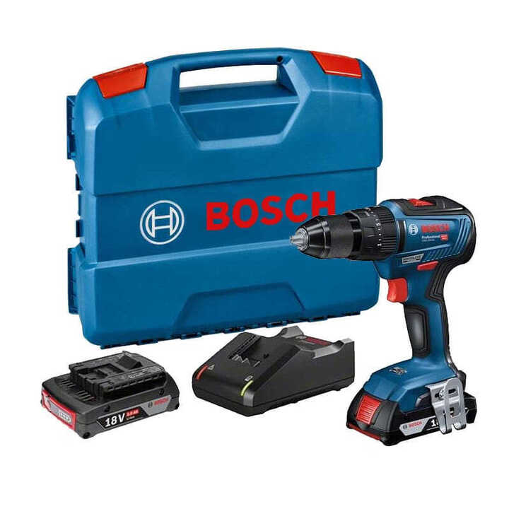 Perceuse à percussion 18V BL (2x2,0Ah) GSB 18V-55 dans L-case - BOSCH 06019H5305