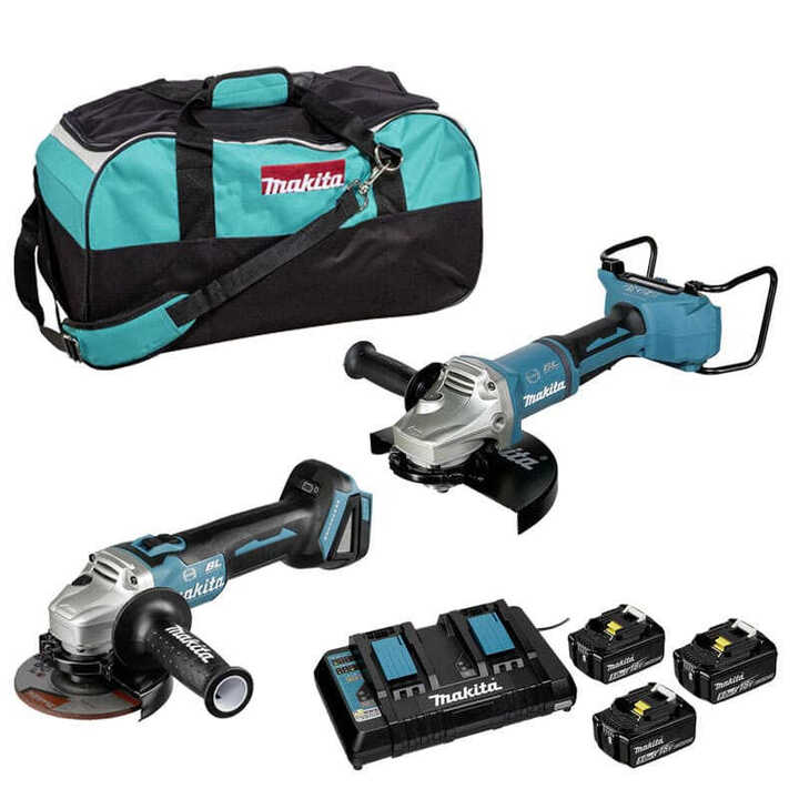Combopack 2 outils sans fil LXT (DGA900 + DGA506) (3x5,0 Ah) dans sac de transport - MAKITA DLX2245PT1