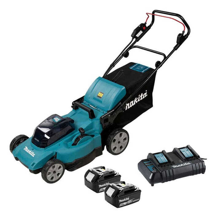 Tondeuse à batterie 36 LXT (2x5,0 Ah) 48 cm chargeur DC18SH - MAKITA DLM480PT2