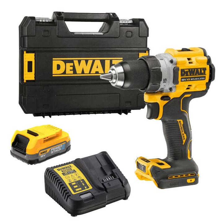 Perceuse visseuse 18V 90 Nm (1x1,7 Ah) en coffret TSTAK DEWALT DCD800E1T-QW