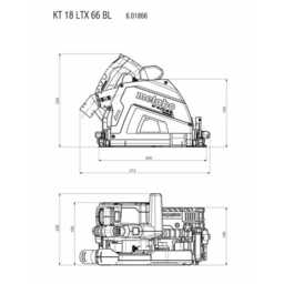 Scie plongeante (2 x 8,0 Ah) KT 18 LTX 66 BL -  METABO 601866840