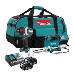 Pack 2 Outils 18V LXT (2x5,0 Ah) (DGP180Z + DTW1002Z) - Makita DLX2465TX1
