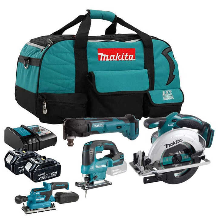 Combopack 4 outils LXT 18V (2x5,0 Ah) - MAKITA DLX4176TX1