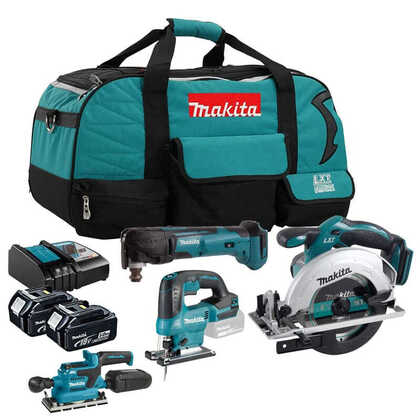 Combopack 4 outils LXT 18V (2x5,0 Ah) - MAKITA DLX4176TX1