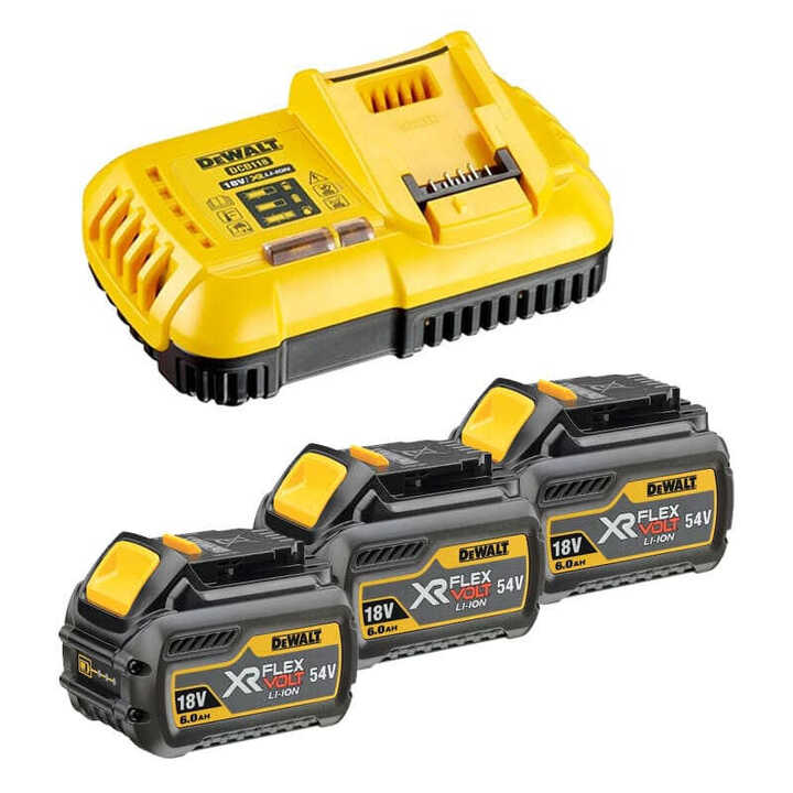 Pack énergie FLEXVOLT (3x6,0 Ah) - DEWALT DCB118T3-QW 