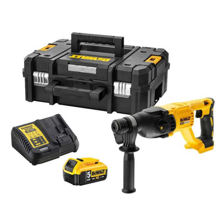 Perforateur-burineur SDS-Plus 18V (1x5,0 Ah) en TSTAK - DEWALT DCH133P1T 