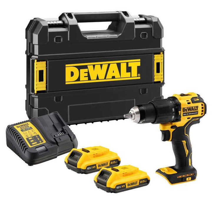 Perceuse à percussion 18V (2x4,0 Ah) en coffret - DEWALT DCD709D2T-QW