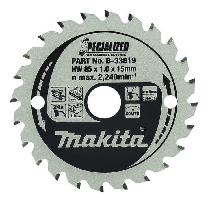 Lames de scie circulaire ''Specialized'' en alliage 85x15mm  - MAKITA B-33819