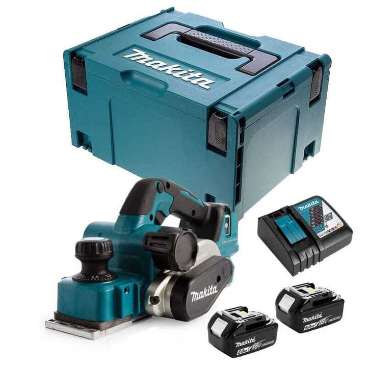 Rabot 18V LXT 82 mm (2x5 Ah) en MAKPAC - MAKITA DKP181RTJ