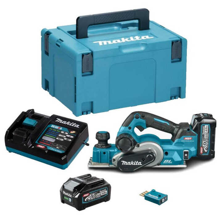 Rabot 40V XGT Max 82mm (Solo) avec émetteur AWS - MAKITA KP001GZ01