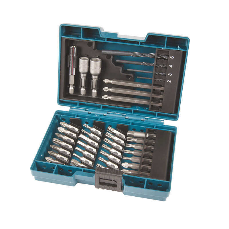 Jeu D'embouts Et Forets Makita B-66896 - 33 Pièces Impact - PH, PZ, Torx, HSS - Porte-embouts Magnétiques