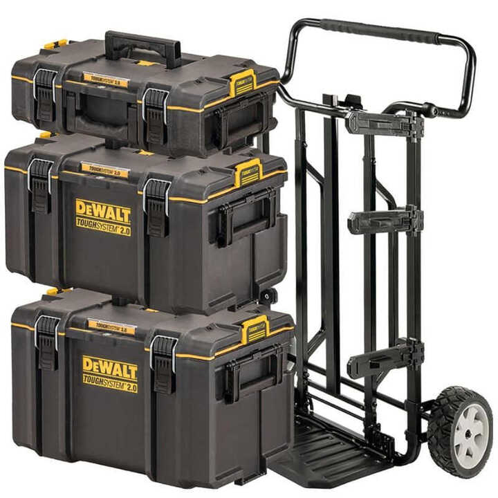 3 Coffrets petite, moyenne et grande contenance avec chariot - DEWALT