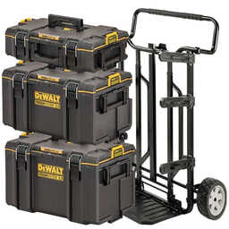 3 Coffrets petite, moyenne et grande contenance avec chariot - DEWALT