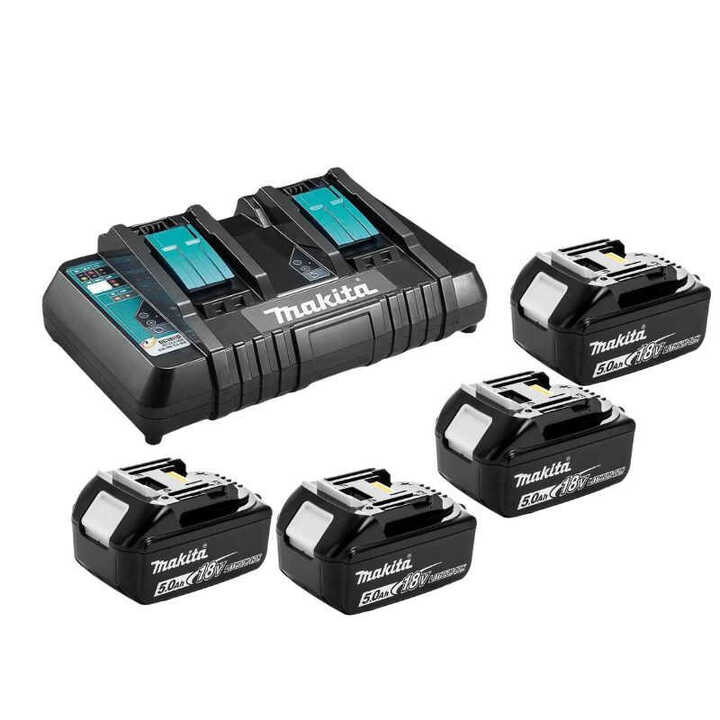 Pack batterie (4x5.0 Ah) avec chargeur double - MAKITA 199483-0X