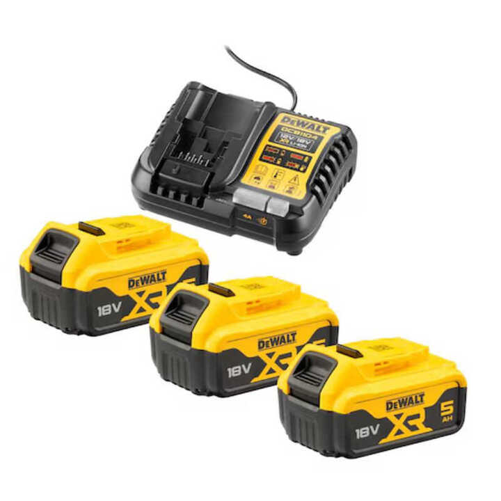 Pack batterie (3x5.0 Ah) avec chargeur - DEWALT DCB1104P3-QW