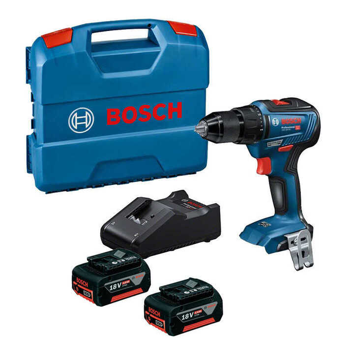 Perceuse à percussion 18V 55 Nm (2x5.0 Ah) GSB 18V-55 en coffret BOSCH 0615990M5W
