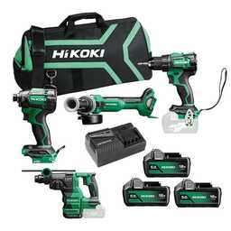 Pack 4 outils sans fil 18V (3x5.0 Ah) avec sac - HIKOKI KC18DEWHZ