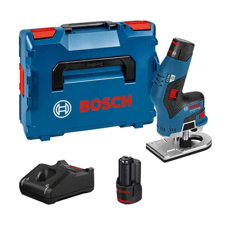 Affleureuse 12V (2x3.0 Ah) dans coffret L-Boxx - BOSCH 06016B0000