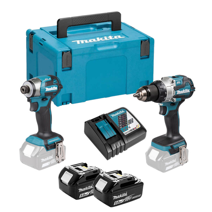 Combopack 2 outils 18V (DHP489 + DTD173) (2x5.0 Ah) - MAKITA DLX2528TJ