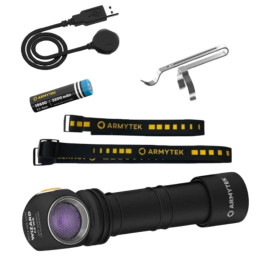 Lampe 1100 Lm White & Ultraviolet LED Wizard C2 WUV - ARMYTEK F08901UF