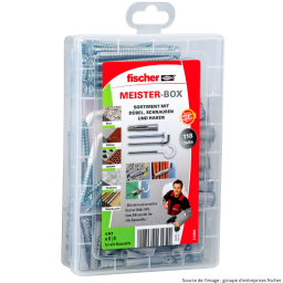 Boite d'assortiment chevilles, vis et crochets - FISCHER 513894