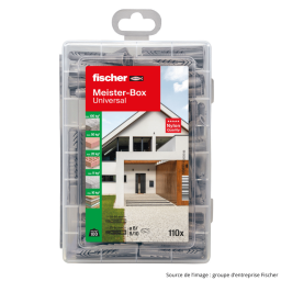 Boite d'assortiment chevilles Meister-Box (110Pcs) - FISCHER 513893