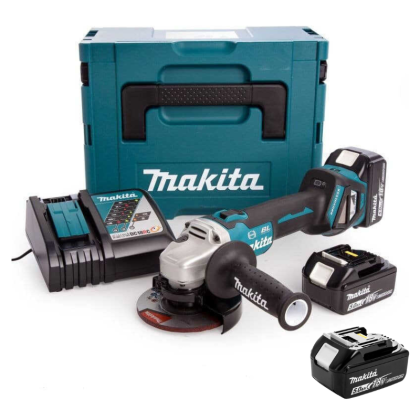 Meuleuse d'angle Ø125 mm 18V (3x5.0Ah) dans coffret - MAKITA DGA513RT3J