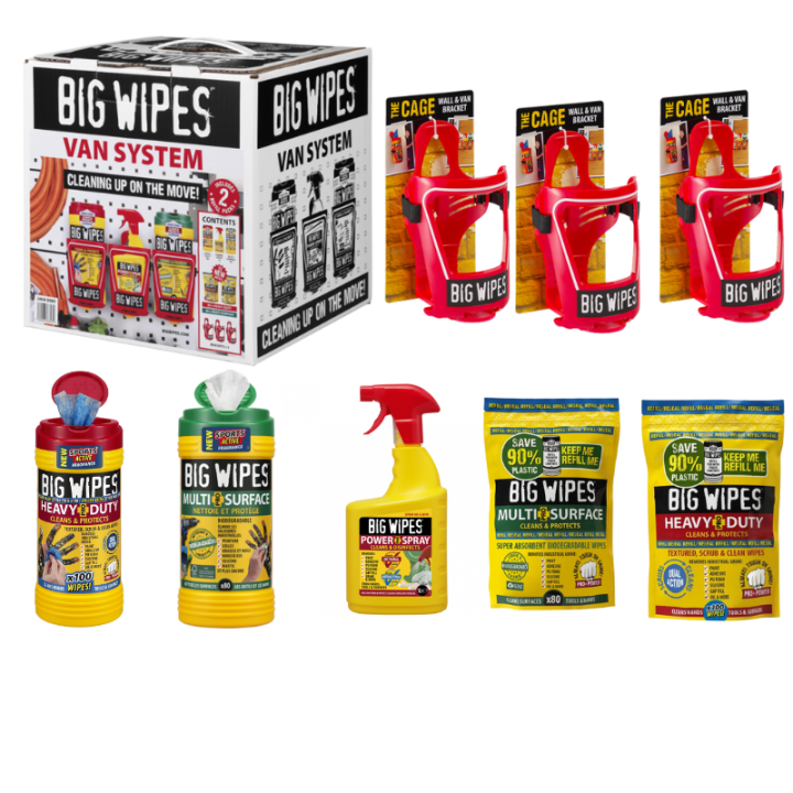 Kit de nettoyage Van System (8 pièces) - BIG WIPES BIVSKIT0