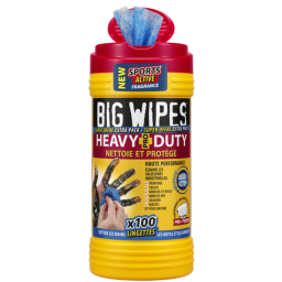 Lingettes double-face ultra-résistantes Heavy Duty (100 pcs) - BIG WIPES BIHEA100-BT