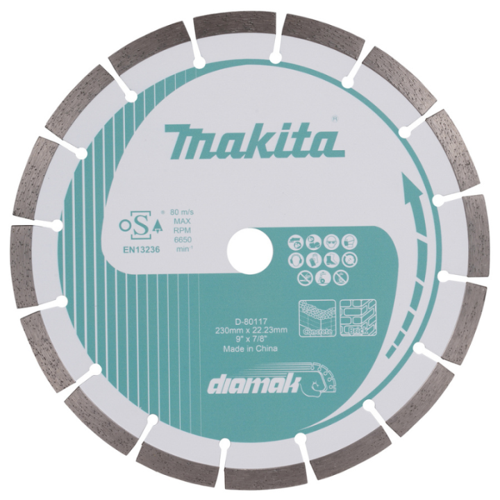 Disque diamant Ø230mm DIAMAK - MAKITA D-80117
