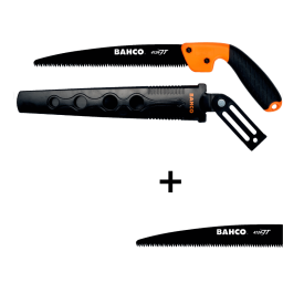 Scie arboricole 240mm manche bi-matière + étui + lame - BAHCO 4124-JT-H-BLADE