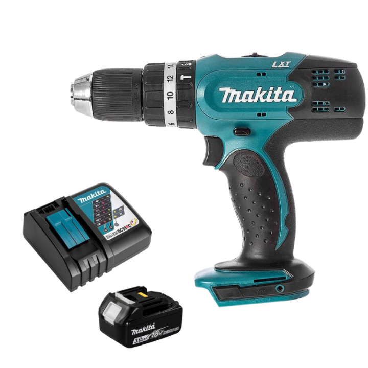 Perceuse à percussion 18V LXT (1x3.0 Ah) en coffret - MAKITA DHP453RFX8