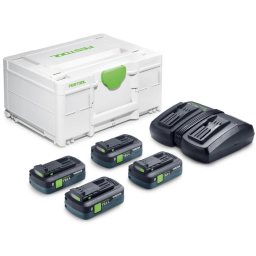Set énergie 18V (4x 4,0 Ah) avec chargeur double SYS 18V - FESTOOL 578823