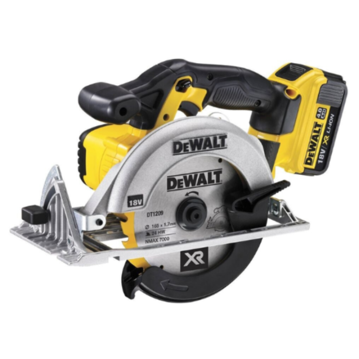 Scie circulaire sans fil XR 18V Ø165 mm (2x4.0Ah) en TSTAK - DEWALT DCS391M2-QW