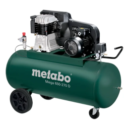 Compresseur 230V 270L Mega 650-270 D - METABO 601543000