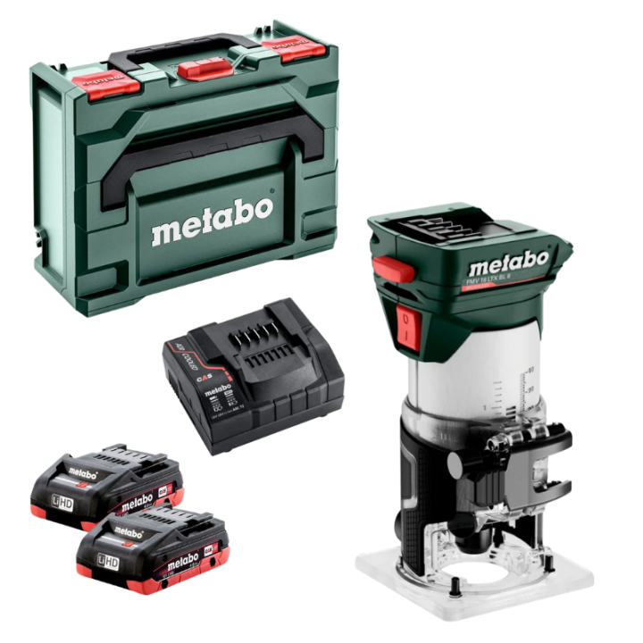 Affleureuse 18V (2x4.0Ah) en Metabox FMV 18 LTX BL 8 - METABO 601742800