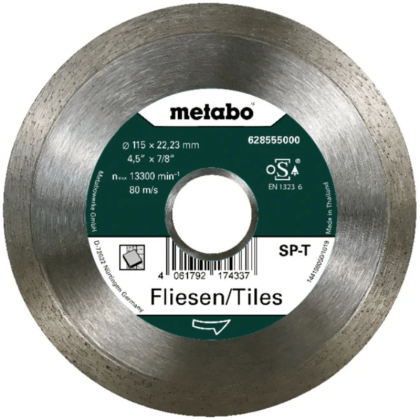 Disque de tronçonnage diamantée SP - T 115x22,23 mm - METABO 628555000
