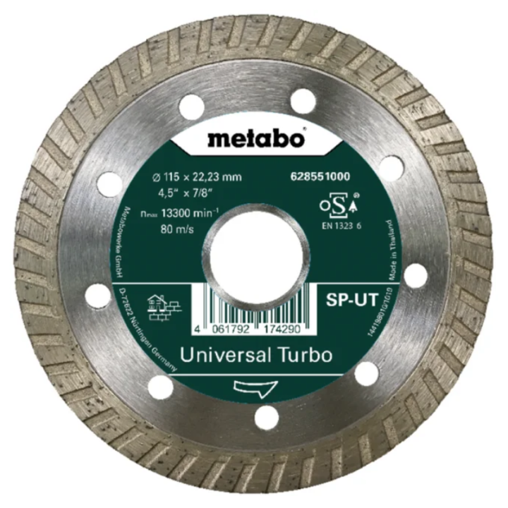 Disque de tronçonnage diamantée SP - UT 115x22,23 mm - METABO 628551000